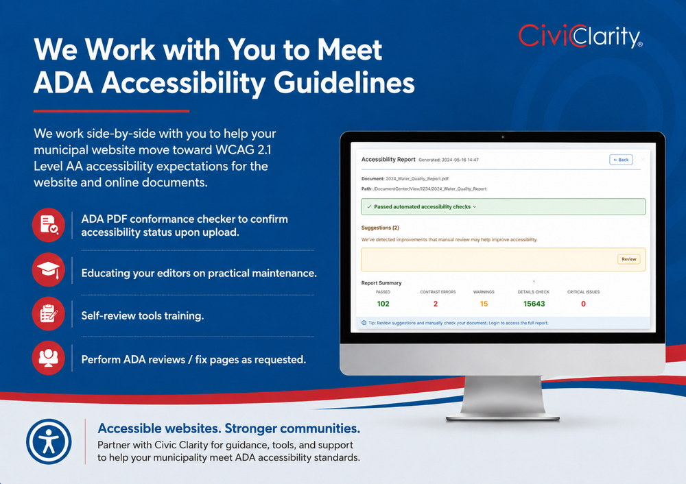 Civic Clarity Municipal Website Service by AccuNet - 