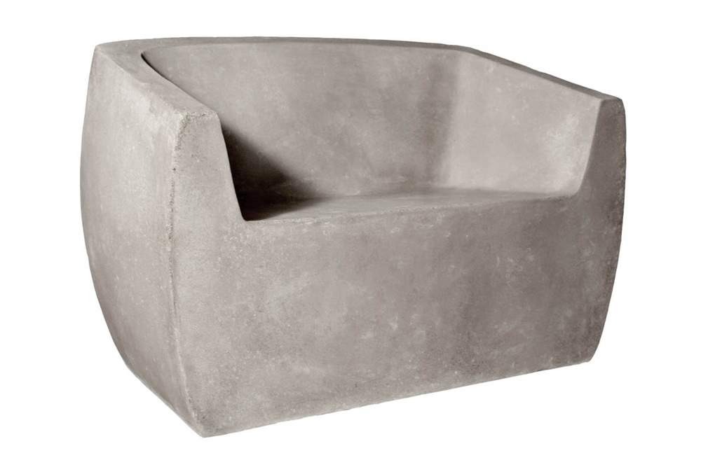 VAN DYKE LOVE SEAT Unexpectedly Light Concrete Outdoor Furniture